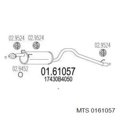 Silenciador, parte traseira para Daihatsu Terios II J2