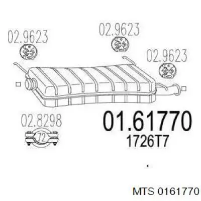 Silenciador, parte traseira Bosal 135243 preço, a partir de 164,97 USD