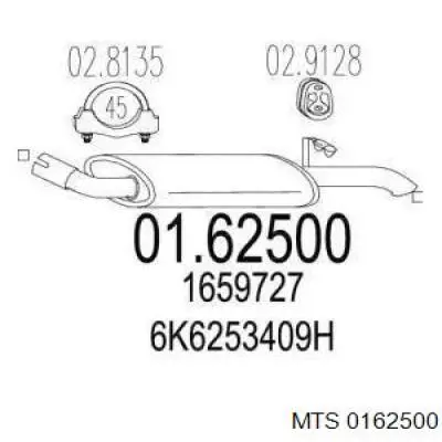 1801943 Ford Silenciador, parte traseira