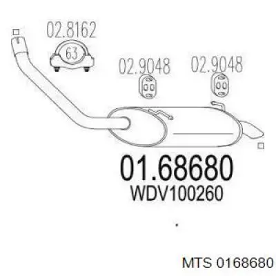  Silenciador, parte traseira Land Rover Range Rover II SUV (LP, P38A) (1994 - 2002) II