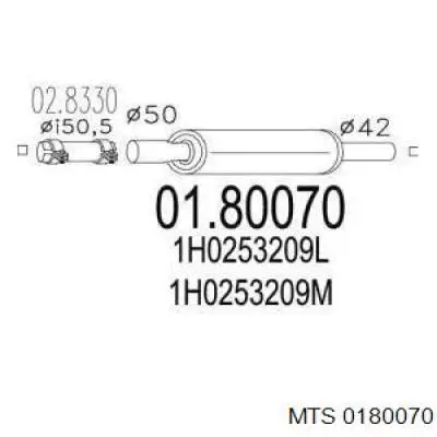 Compre 02190103091 4max Silenciador, parte central