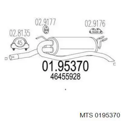 Compre 0195370 MTS Silenciador, parte traseira