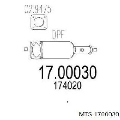 Compre 1731L6 Peugeot/Citroen Filtro de partículas do sistema dos gases de escape
