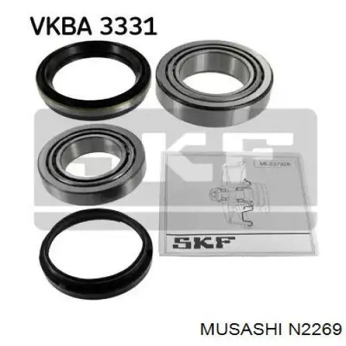 N2269 Musashi Bucim interno de cubo dianteiro