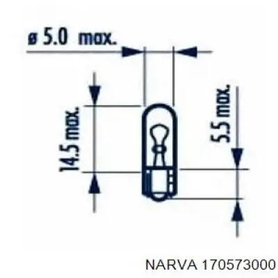 Lâmpada 170573000 Narva