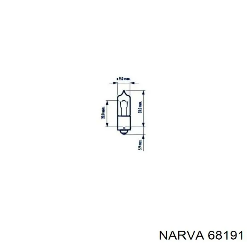 68191 Narva Lâmpada das luzes de nevoeiro