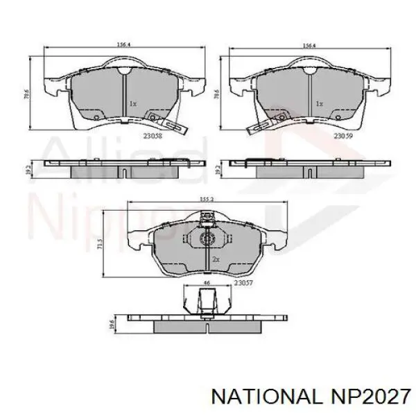 Sapatas do freio dianteiras de disco National NP2027 preço, a partir de 26,37 USD