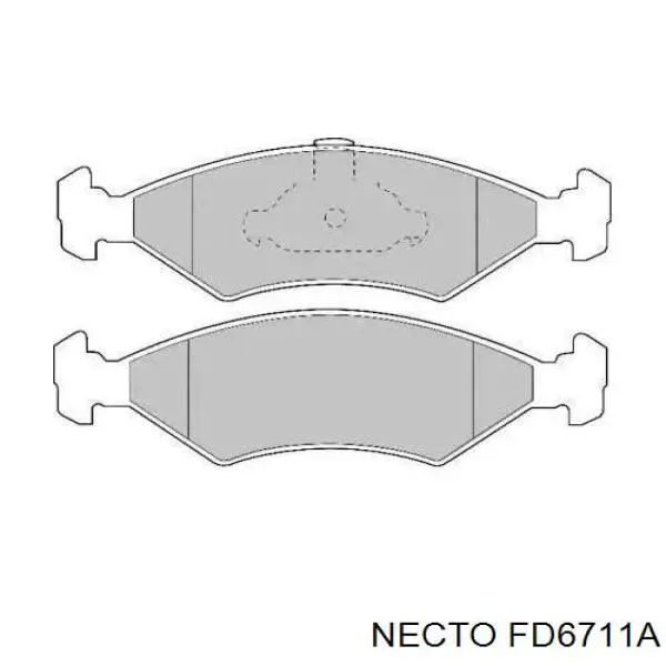 FD6711A Necto Sapatas do freio dianteiras de disco