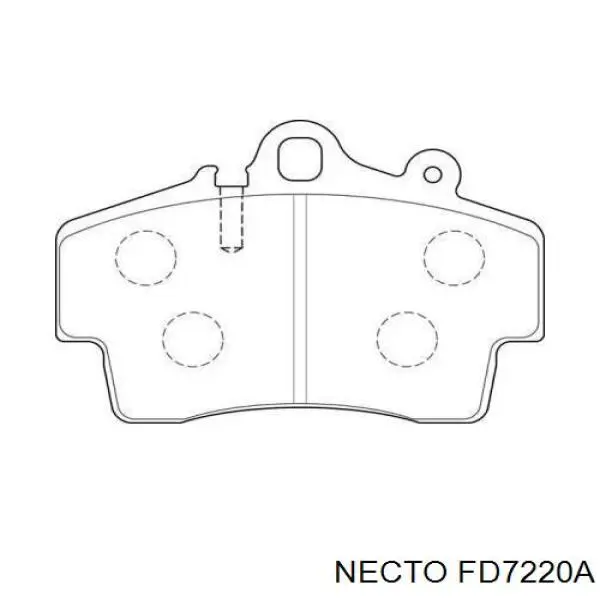 FD7220A Necto Sapatas do freio traseiras de disco
