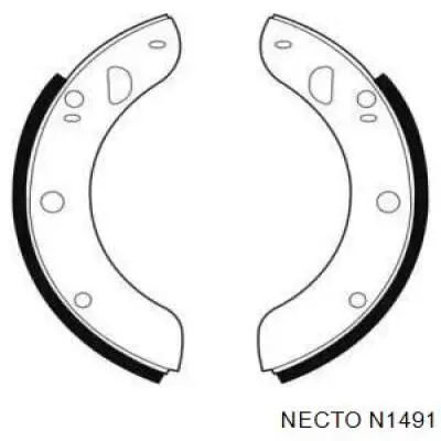 Compre N1491 Necto Sapatas do freio traseiras de tambor