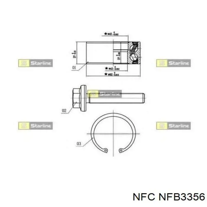 Rolamento de cubo dianteiro/traseiro NFC NFB3356 preço, a partir de 26,68 USD