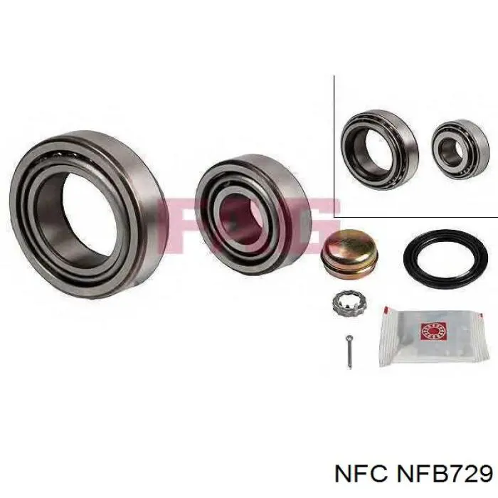Rolamento de cubo traseiro NFB729 NFC
