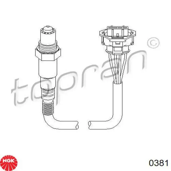 Sonda lambda, sensor de oxigênio até o catalisador NGK 0381 preço, a partir de 42,92 USD
