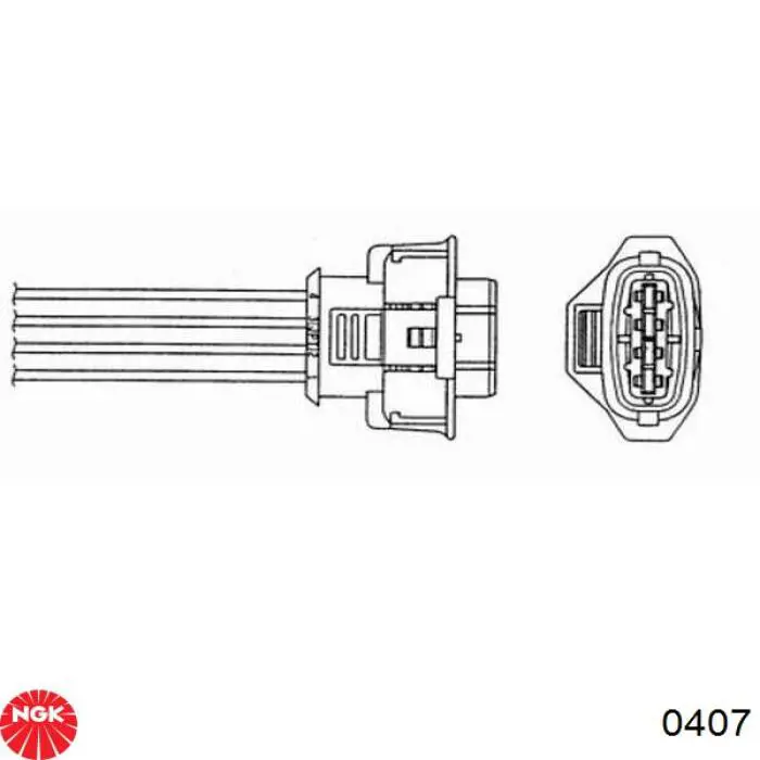Sonda lambda, sensor de oxigênio NGK 0407 preço, a partir de 90,59 USD