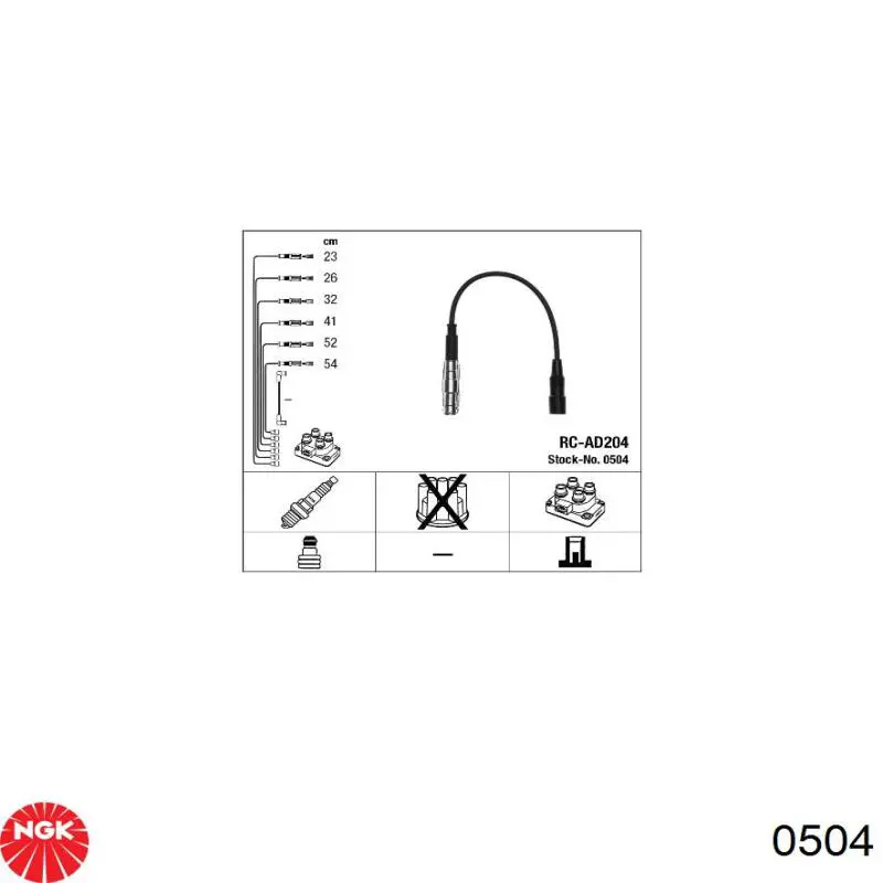Compre 0504 NGK Fios de alta voltagem, kit
