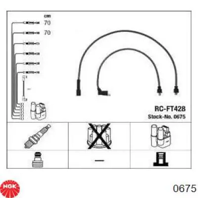 Compre 675 NGK Fios de alta voltagem, kit