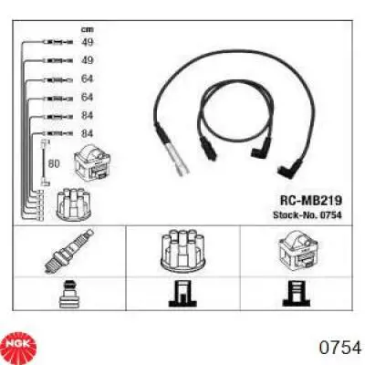 Fios de alta voltagem, kit NGK 754 preço, a partir de 93,38 USD