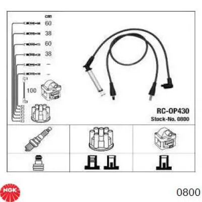Fios de alta voltagem, kit NGK 0800 preço, a partir de 41,72 USD