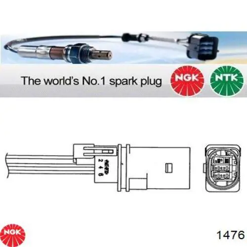 Sonda lambda, sensor de oxigênio até o catalisador NGK 1476 preço, a partir de 73,80 USD