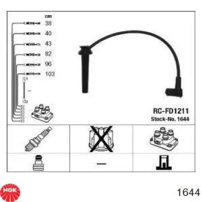 Compre 1644 NGK Fios de alta voltagem, kit