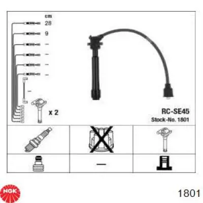 Fios de alta voltagem, kit NGK 1801 preço, a partir de 18,97 USD