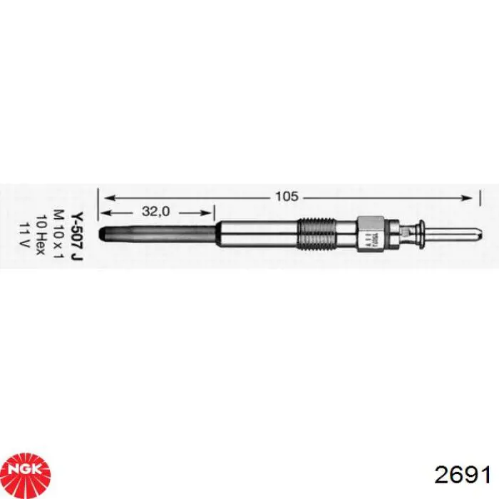 Vela de incandescência NGK 2691 preço, a partir de 16,65 USD
