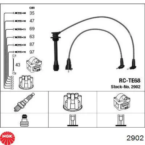 Fios de alta voltagem, kit 50067 Seiwa
