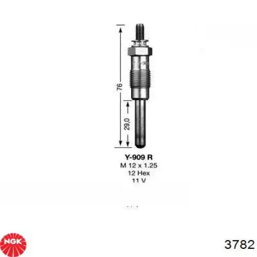 Vela de incandescência NGK 3782 preço, a partir de 22,03 USD