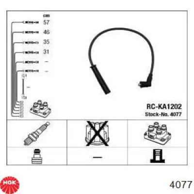 Fios de alta voltagem, kit NGK 4077 preço, a partir de 22,79 USD