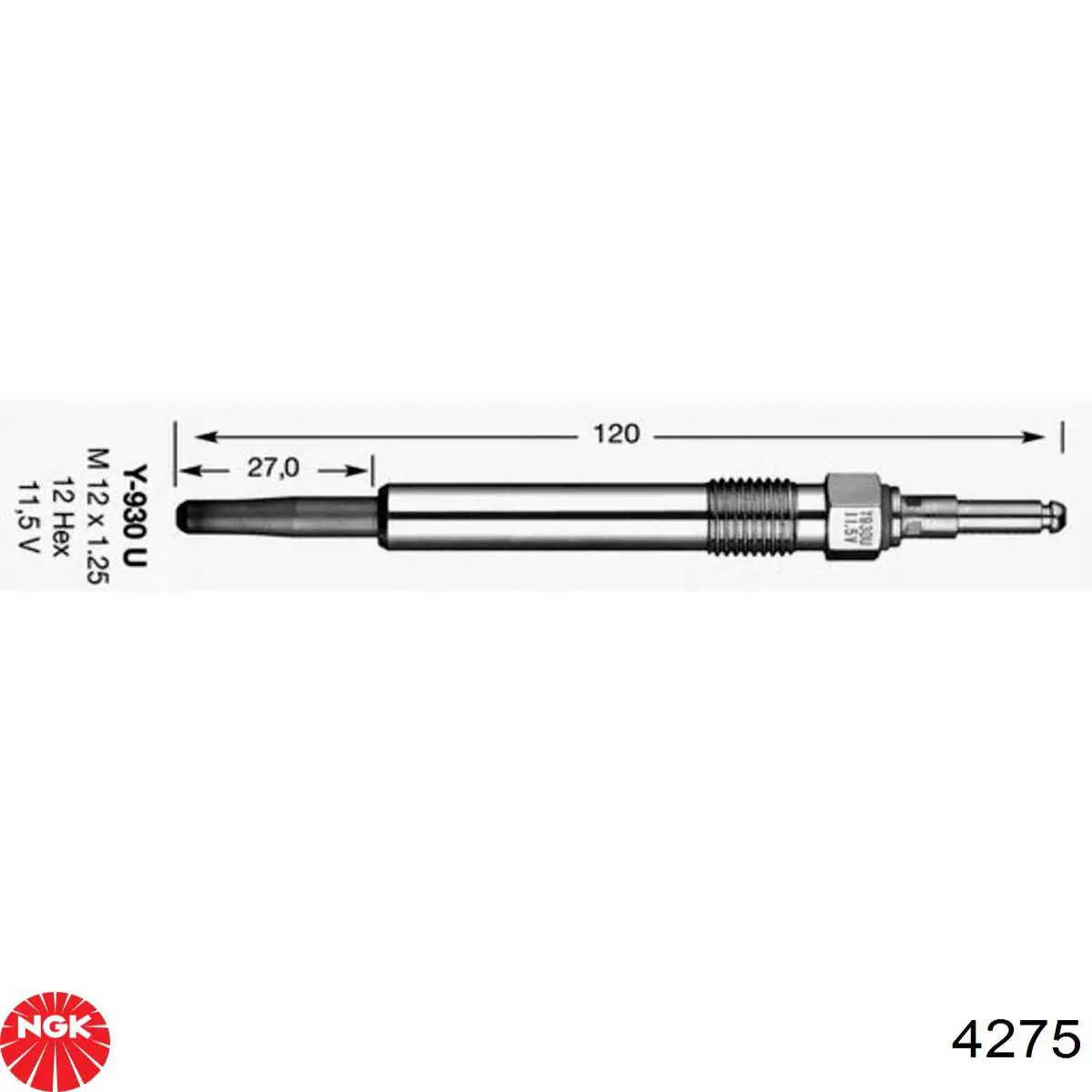 4275 NGK Vela de incandescência