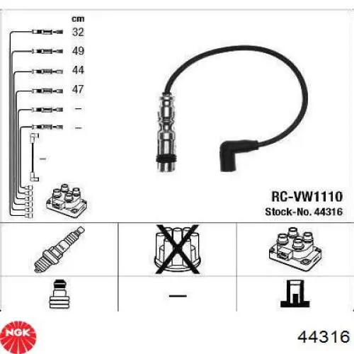 Compre 44316 NGK Fios de alta voltagem, kit