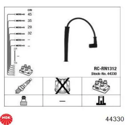 Fios de alta voltagem, kit NGK 44330 preço, a partir de 40,66 USD