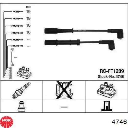 Fios de alta voltagem, kit NGK 4746 preço, a partir de 33,49 USD