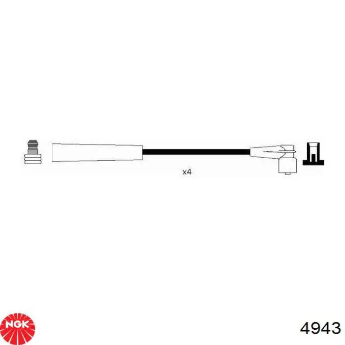 Fios de alta voltagem, kit 21113707080 Lada