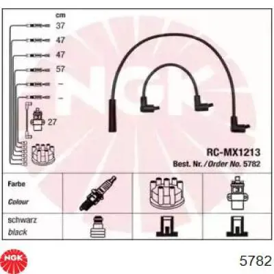 5782 NGK Fios de alta voltagem, kit