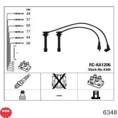 Fios de alta voltagem, kit NGK 6348 preço, a partir de 88,78 USD