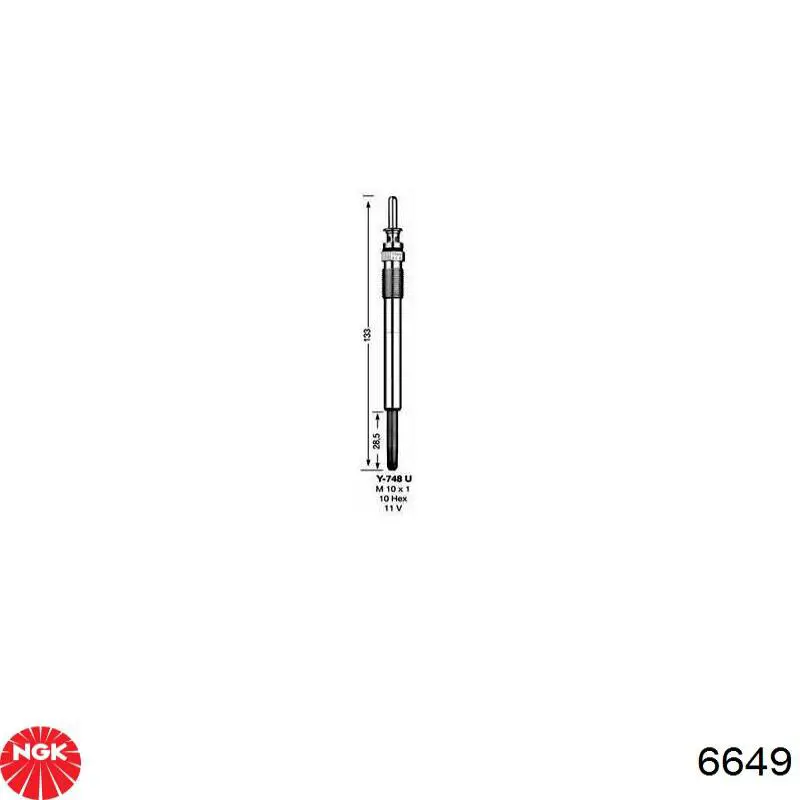 6649 NGK Vela de incandescência