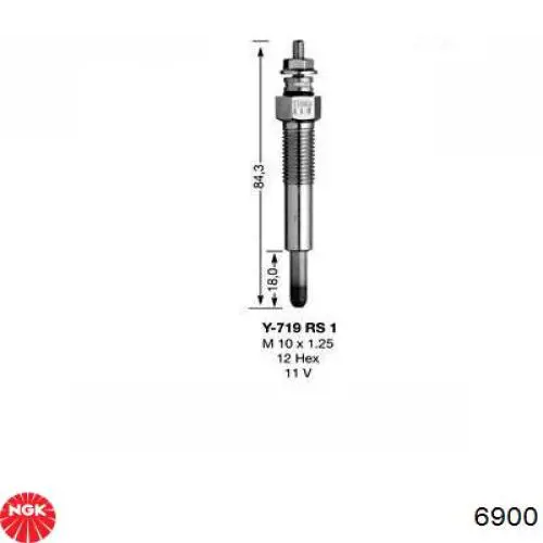 Vela de incandescência NGK 6900 preço, a partir de 19,66 USD