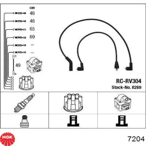 Vela de ignição 7204 NGK