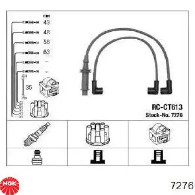 Fios de alta voltagem, kit NGK 7276 preço, a partir de 51,06 USD
