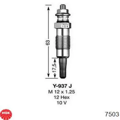 Vela de incandescência NGK 7503 preço, a partir de 9,07 USD
