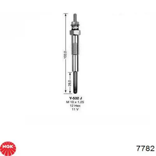 Vela de incandescência NGK 7782 preço, a partir de 18,50 USD