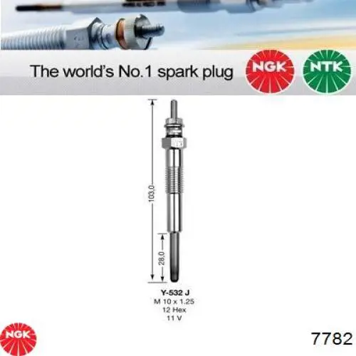 Vela de incandescência NGK 7782 preço, a partir de 13,66 USD