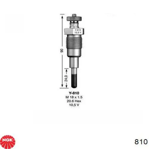 810 NGK Fios de alta voltagem, kit