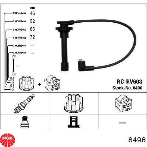 Fios de alta voltagem, kit NGK 8496 preço, a partir de 49,85 USD