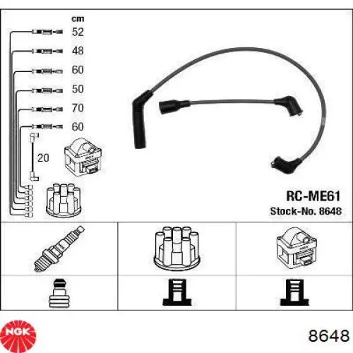 Fios de alta voltagem, kit NGK 8648 preço, a partir de 53,32 USD
