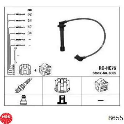 Fios de alta voltagem, kit NGK 8655 preço, a partir de 46,97 USD
