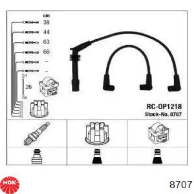 Fios de alta voltagem, kit NGK 8707 preço, a partir de 59,11 USD