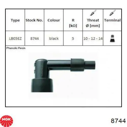 Ponta da vela de ignição NGK 8744 preço, a partir de 7,16 USD