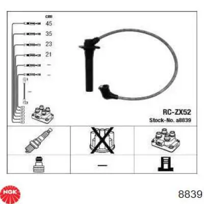 Fios de alta voltagem, kit NGK 8839 preço, a partir de 45,13 USD